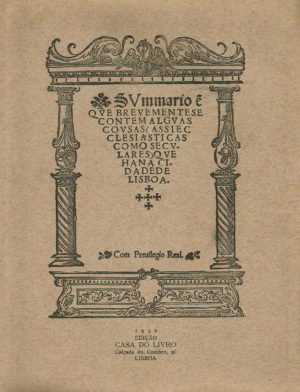 Sumário de Cristovão Rodrigues de Oliveira