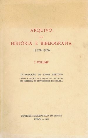 ARQUIVO DE HISTÓRIA E BIBLIOGRAFIA 1923-1926