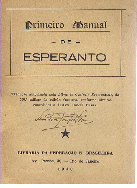 PRIMEIRO MANUAL DE ESPERANTO