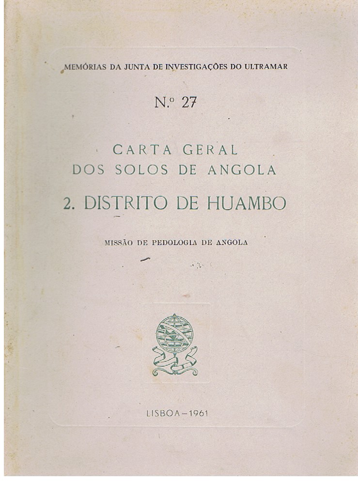CARTA GERAL DOS SOLOS DE ANGOLA