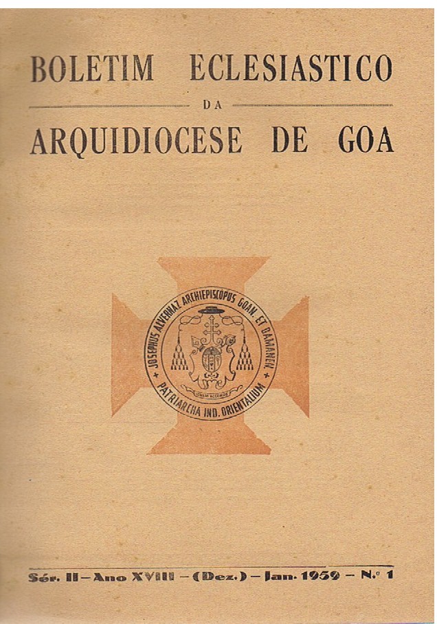 BOLETIM ECLESIASTICO DE ARQUIDIOCESE DA GOA