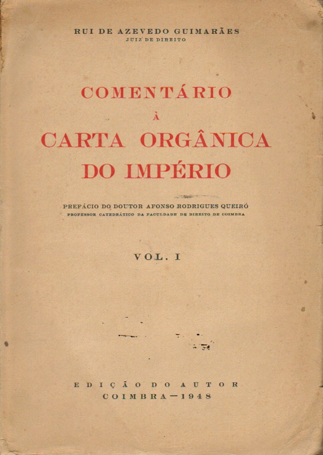 COMENTÁRIO À CARTA ORGÂNICA DO IMPÉRIO