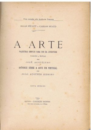 A ARTE : PALESTRAS SIMPLES PARA USO DA JUVENTUDE