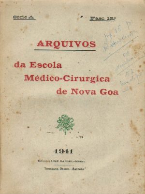 ARQUIVOS DA ESCOLA MÉDICO-CIRURGICA DE GOA