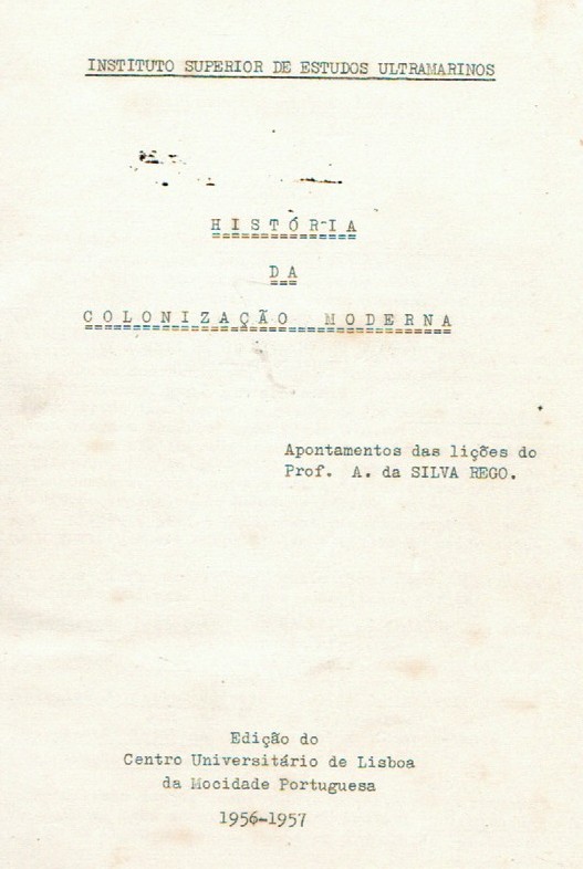 HISTÓRIA DA COLONIZAÇÃO MODERNA