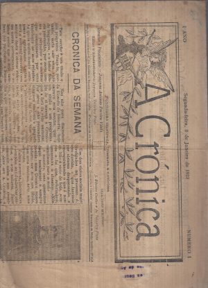 A CRÓNICA - ANO I Nº 1 - 8 DE JANEIRO DE 1923