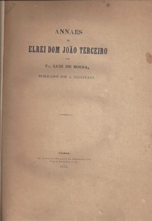 ANNAES DE EL REI DOM JOÃO TERCEIRO