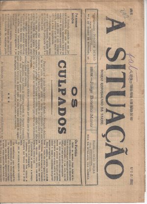 A SITUAÇÃO - DIÁRIO REPUBLICANO DA TARDE - ANO X Nº 2 - LISBOA 8 DE MARÇO DE 1927