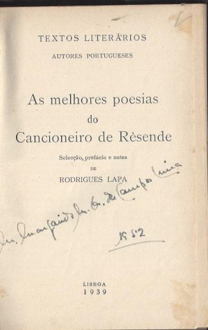 AS MELHORES POESIAS DO CANCIONEIRO DE RESENDE e ÉCOGLAS
