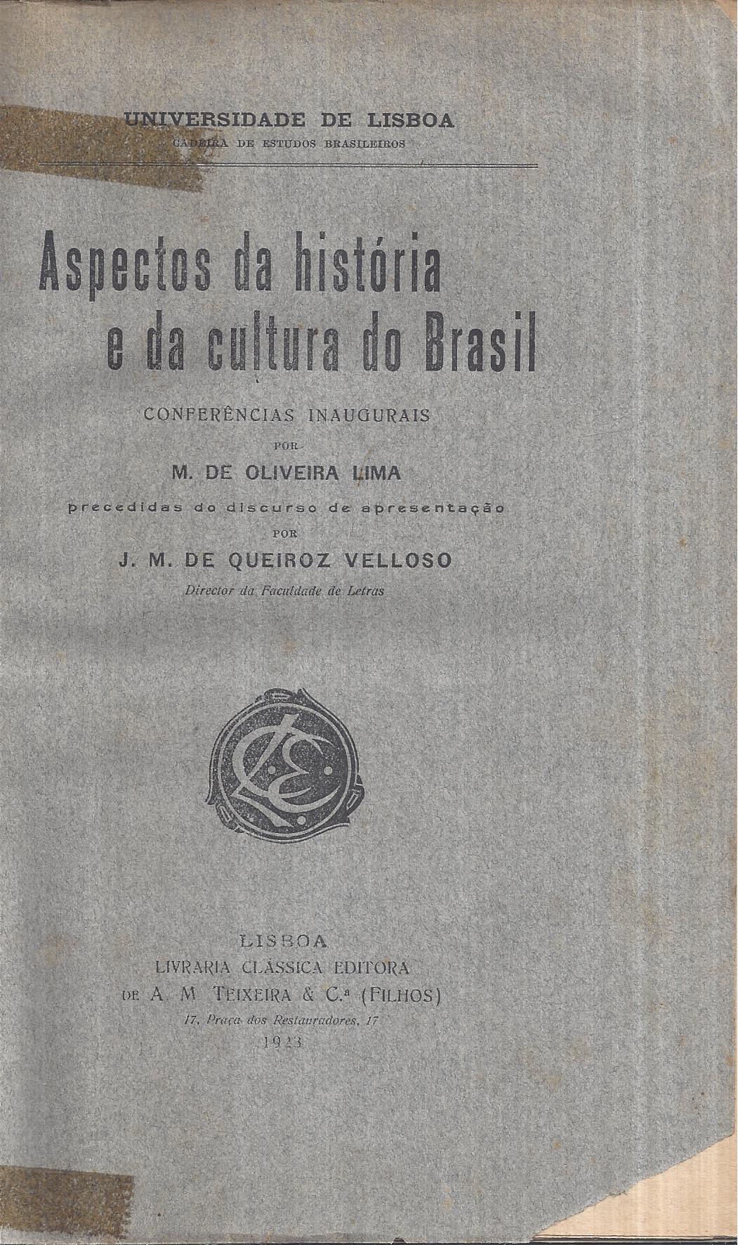 ASPECTOS DA HISTÓRIA E DA CULTURA DO BRASIL