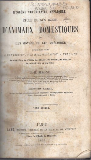 D'ANIMAUX DOMESTIQUES ET DES MOYENS DE LES AMÉLIORER - TOME SECOND (  - DU BOEUF ET DU MOUTON