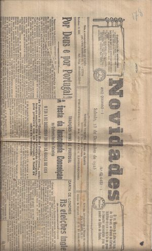NOVIDADES ANO I Nº1 15 DE DEZEMBRO DE 1923