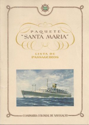 PAQUETE SANTA MARIA - LISTA DE PASSAGEIROS - AGOSTO E SETEMBRO DE 1954