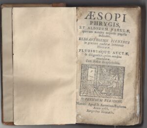 AESOPI PHRYGIS ET ALIORUM FABULE ANNO 1788
