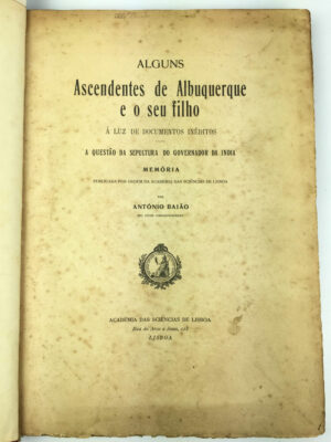 ALGUNS ASCENDENTES DE ALBUQUERQUE E O SEU FILHO