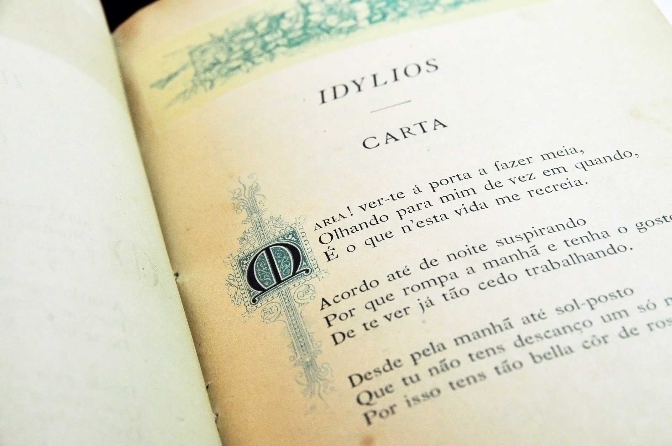 CAMPO DE FLORES - POESIAS LYRICAS COMPLETAS - EDIÇÃO AUTÊNTICA E DEFINITIVA - COORDENADA POR THEOFILO BRAGA - MDCCCXCIII (1893) - COM DEDICATÓRIA DO AUTOR