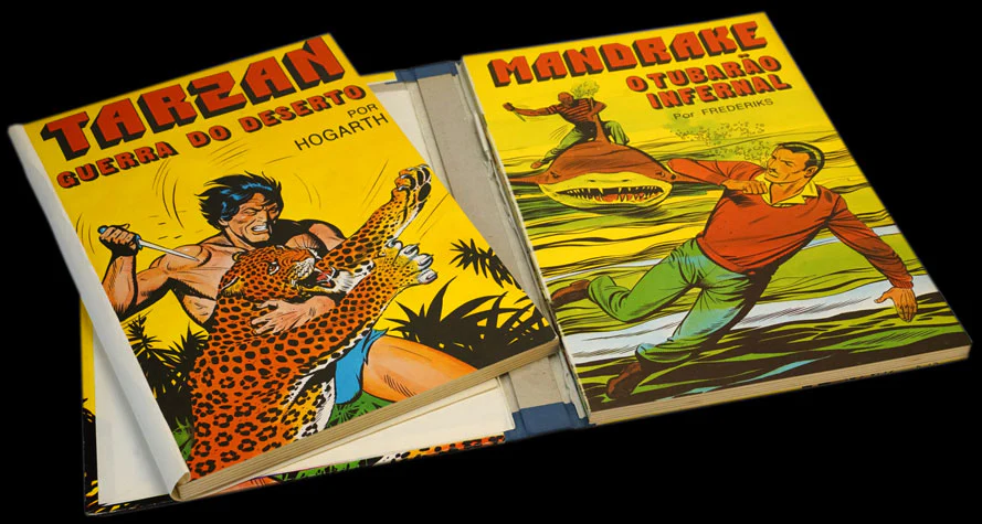COLECÇÃO COMIX. Edição de Portugal Press. Lisboa. (1975-1976). 22x32 cm. 10 números + Capa. Colecção Comix, “Obra completa com os mais famosos heróis de banda desenhada: Tarzan, Fantasma, Rip Kirby, Garth, Príncipe Valente, Mandrake, Cisco Kid e Modesty Blasy.” Todos os números possuem as capas da brochura.