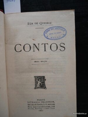 CONTOS - SEXTA EDIÇÃO - EÇADE QUEIROZ - PORTO LIVRARIA CHARDRON DE LELLO & IRMÃO EDITORES - 1923