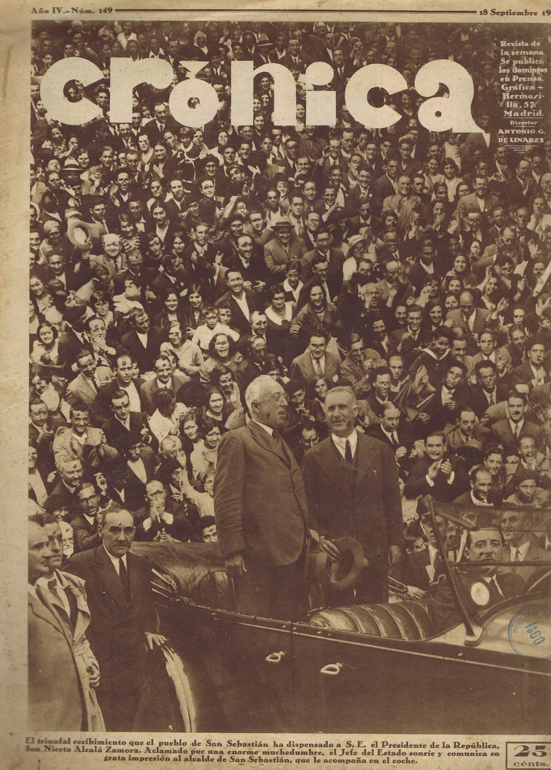 CRÓNICA - REVISTA DE LA SEMANA - ANO IV NÚM 149 - 18 SEPTIEMBRE 1932
