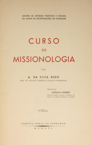 CURSO DE MISSIONOLOGIA  - A. DA SILVA REGO