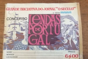 CONCURSO LENDAS DE PORTUGAL - GRANDE INICIATIVA DO JORNAL " O SÉCULO " 5ª SÉRIE 2 CADERNETAS UMA COM OS 90 RECORTES DO JORNAL ( FALTANDO APENAS O Nº 2, 17, 72 E 80 ) E OUTRA COM A DESCRIÇÃO DAS LENDAS