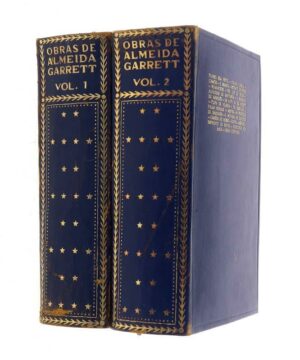 OBRAS DE ALMEIDA GARRETT - 2 VOLUMES - 1963 - LELLO & IRMÃO - PAPEL BÍBLIA