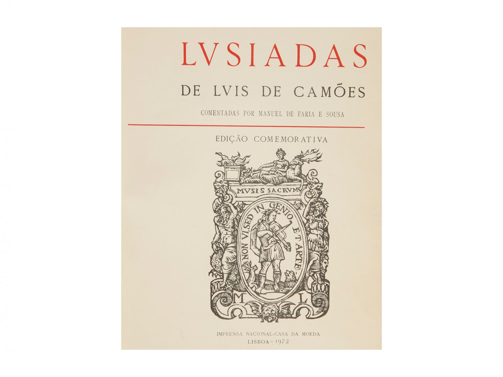 OS LVSIADAS DE CAMÕES - EDIÇÃO COMEMORATIVA DO IV CENTENÁRIO DA PUBLICAÇÃO DE OS LUSIADAS 1572-1972