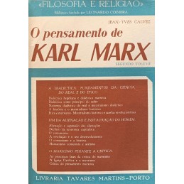 O PENSAMENTO DE KARL MAX  - SEGUNDO VOLUME - JEAN-YVES CALVEZ - LIVRARIA TAVARES MARTINS PORTO
