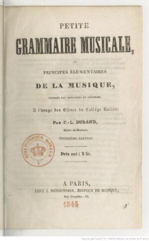 PETITE GRAMMAIRE MUSICALE