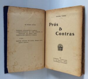 PRÓS E CONTRAS - ANTONIO TORRES - LIVRARIA CASTILHO - RIO DE JANEIRO