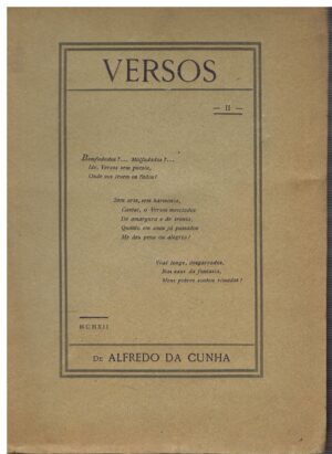 VERSOS - ALFREDO DA CUNHA